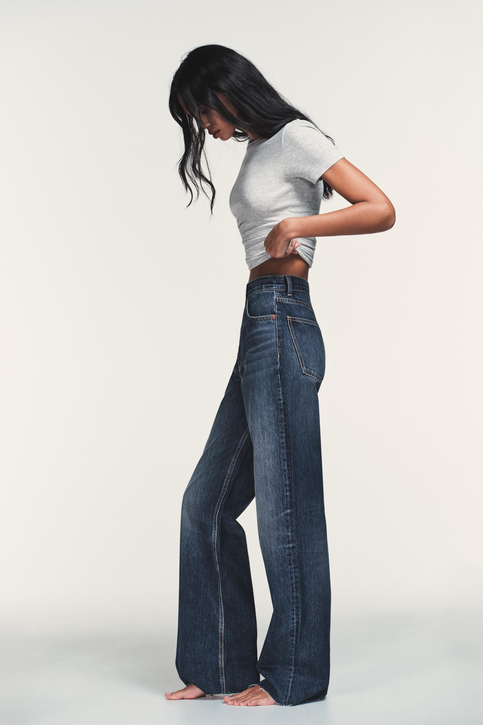 TRF HIGH WAIST WIDE LEG FULL LENGTH JEANS | Zara US