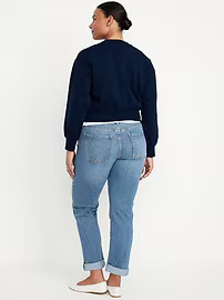 Mid-Rise Wow Boyfriend Straight Jeans | Old Navy (US)