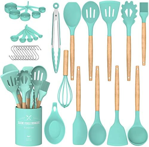 Umite Chef Kitchen Cooking Utensils Set, 33 pcs Non-stick Silicone Cooking Kitchen Utensils Spatula  | Amazon (US)