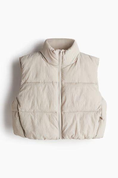 H & M - Puffer Vest - Brown | H&M (US + CA)