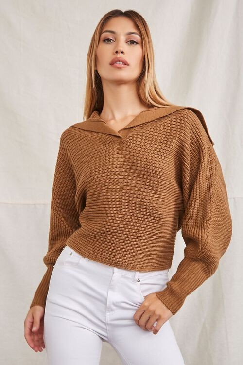 Storm Flap Lantern-Sleeve Sweater | Forever 21 (US)