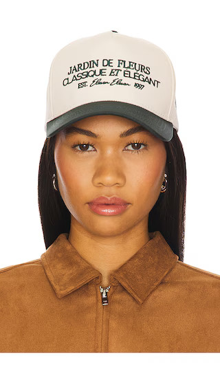 Jardin De Fleurs Cap in Beige & Green | Revolve Clothing (Global)