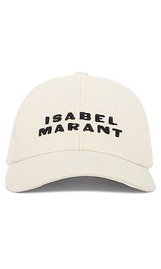 Isabel Marant Tyron Logo Canvas Hat in Ecru & Black from Revolve.com | Revolve Clothing (Global)