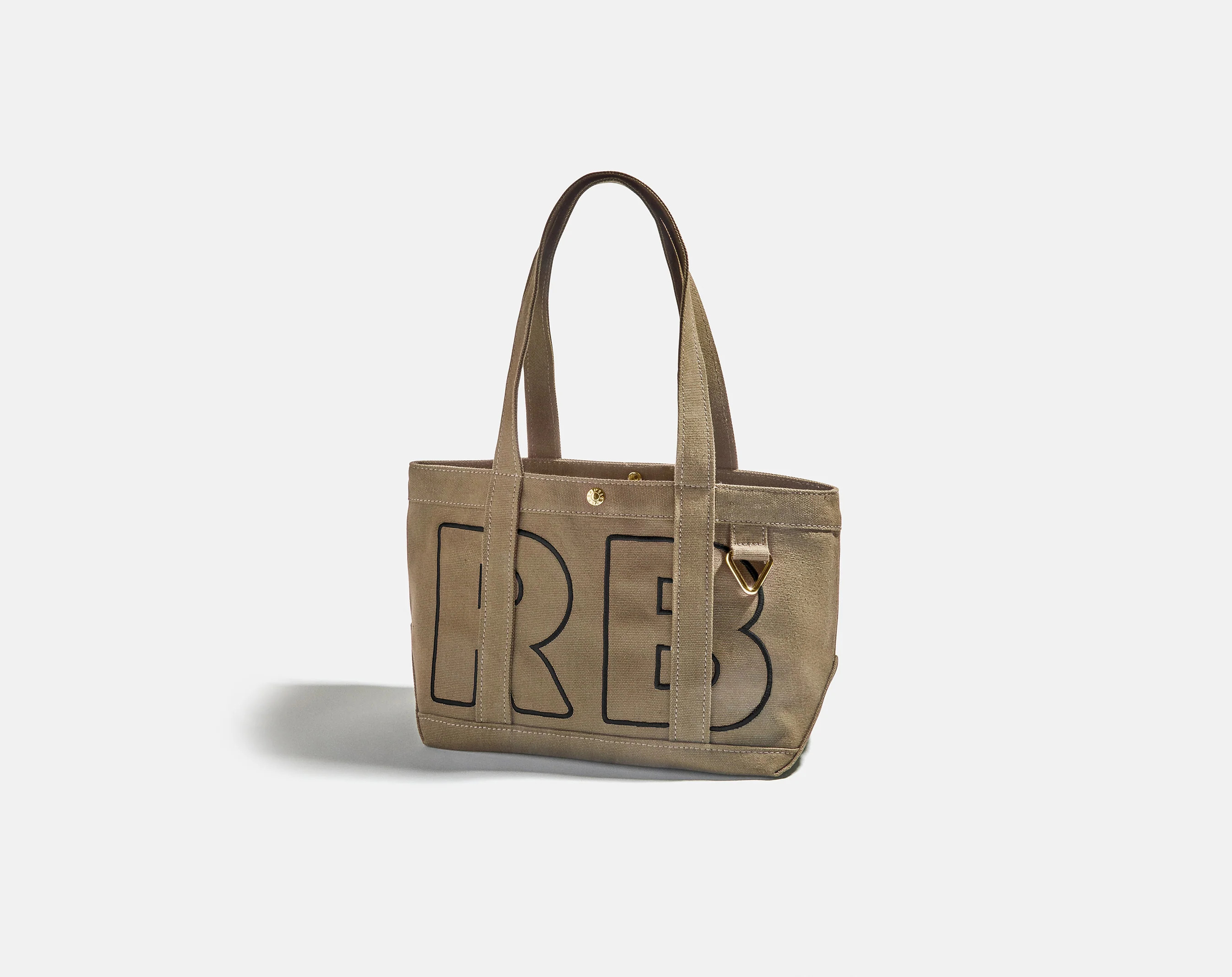 Solid Custom Alpha Tote - Mushroom Taupe | BaubleBar