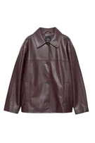 Faux leather jacket with seams | PULL and BEAR UK