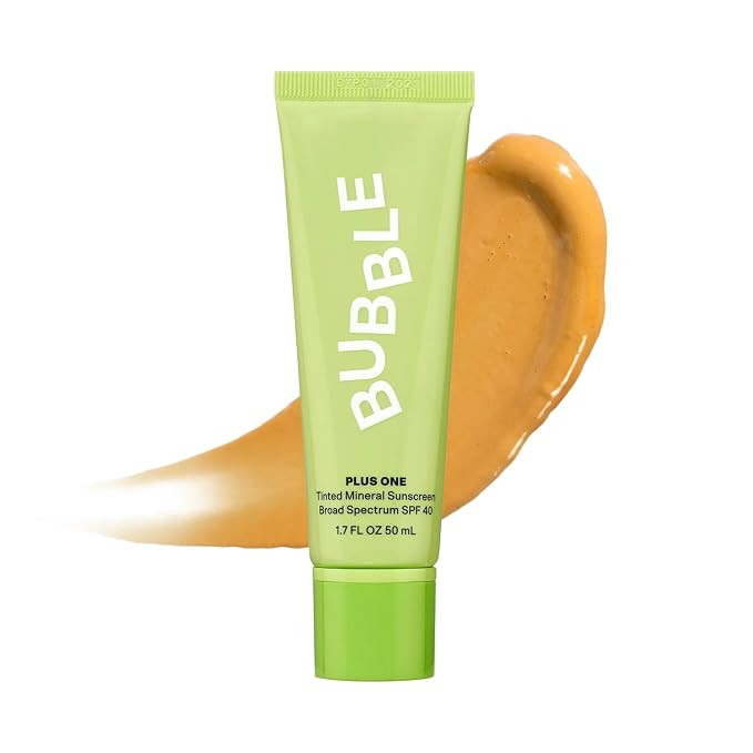 Bubble Skincare Daily Mineral Sunscreen Broad Spectrum SPF 40 - Tinted Sunscreen for Face with Zi... | Amazon (US)