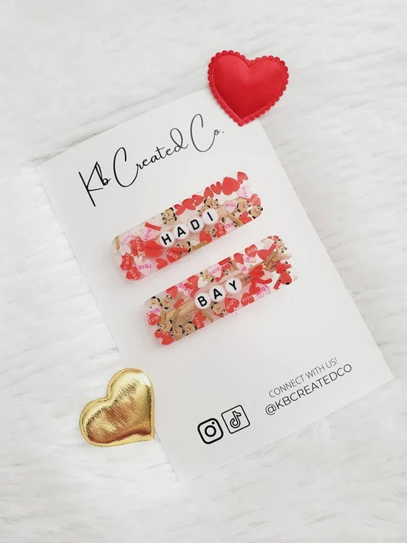 Glitter Personalized Name Hair Clip Hair Barrettes Birthday | Etsy | Etsy (US)