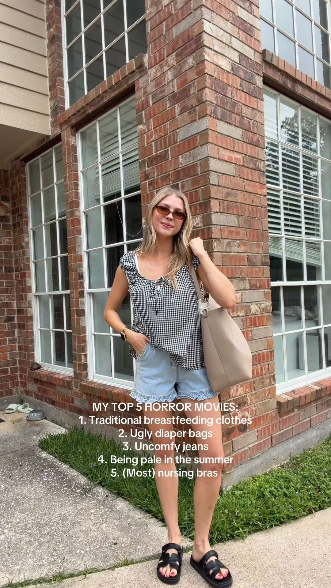 small in gingham top + 2 in shorts  

 #LTKootd