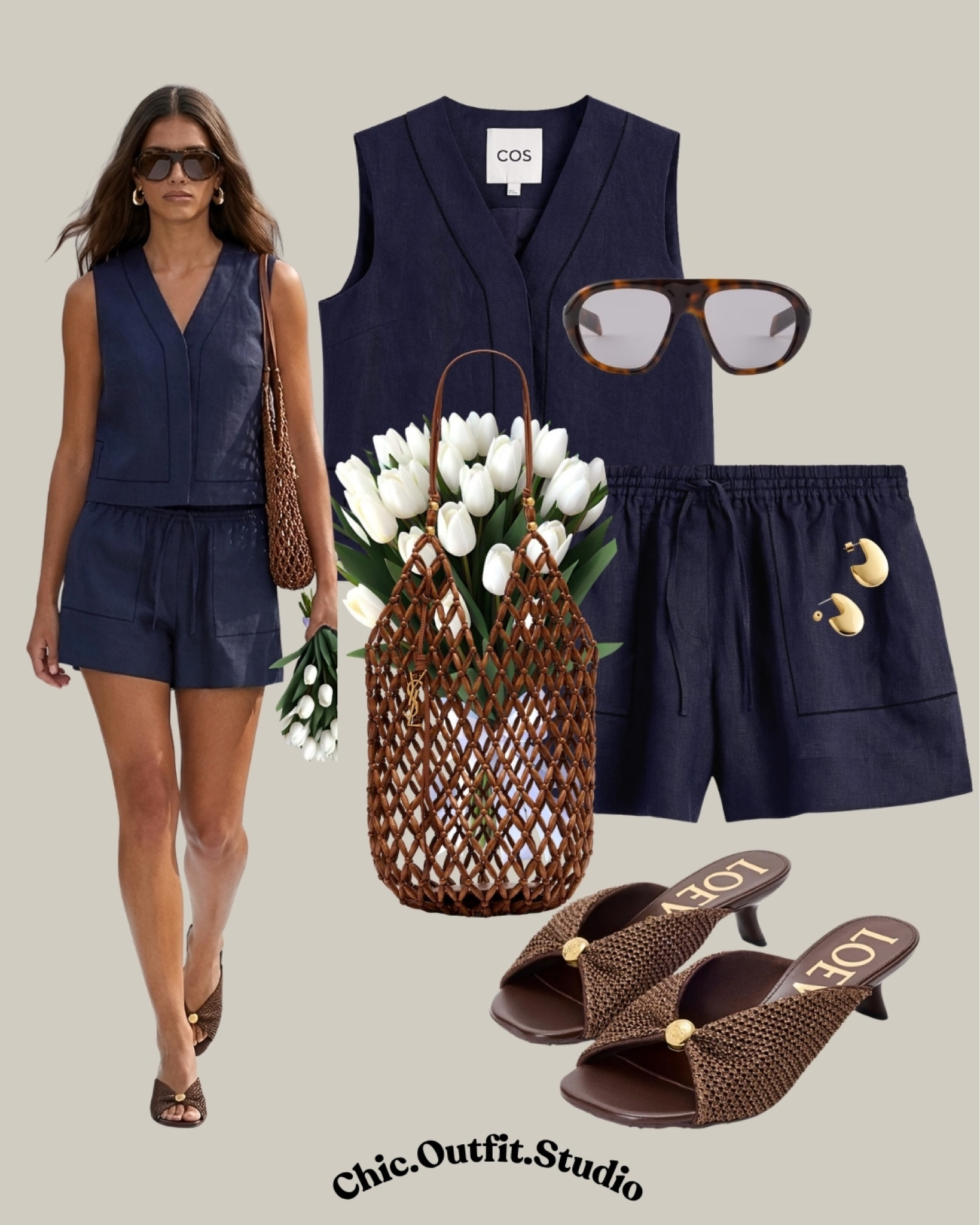 Navy Linen Co-Ord Set | Elegant Minimalist Summer Outfit
💫 A matching navy linen vest and shorts set delivers effortless sophistication with minimal effort. The monochromatic palette feels modern and expensive, while woven accessories add texture and a relaxed summer feel. This is the kind of outfit that looks polished from day to night.
💫 Perfect for summer dinners, vacation evenings, rooftop drinks, resort stays, or stylish city exploring.
💫 Tags: navy linen outfit, linen co ord set women, matching linen set, elegant summer outfit, old money aesthetic outfit, european chic style, resort wear women, minimalist summer outfit, navy shorts outfit, elevated basics women, vacation capsule wardrobe

#LTKshoes #LTKsummer #LTKstyletip