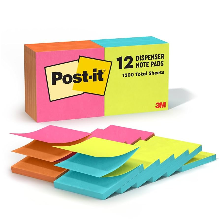 Post-it Pop-up Notes 3x3 in, 12 Pads, America's’s #1 Favorite Sticky Notes, Alternating Colors,... | Amazon (US)