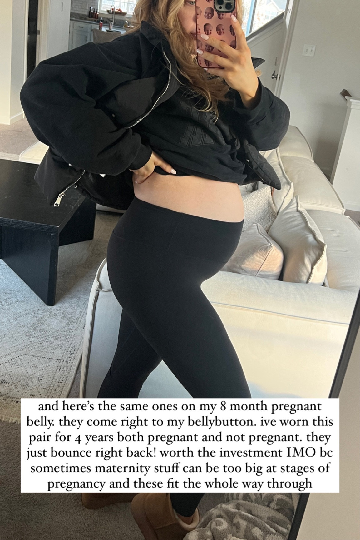 the best pregnancy leggings. the stretch is INSANE so they fit the entire time. 

#LTKfindsunder100 #LTKbump #LTKbaby