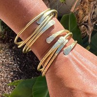 Hammered Bangles, Copper Bangles, Boho Brass Copper Bracelet, Hammered Black Owned Jewelry Shop, Resort Wear | Etsy (US)
