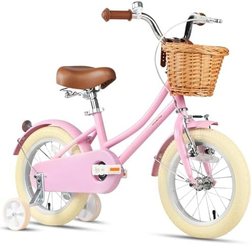 Glerc Little Molly 12-20 Inch Kids Retro Cruiser Bike for 2-13 Year Old with Wicker Basket & Trai... | Amazon (US)