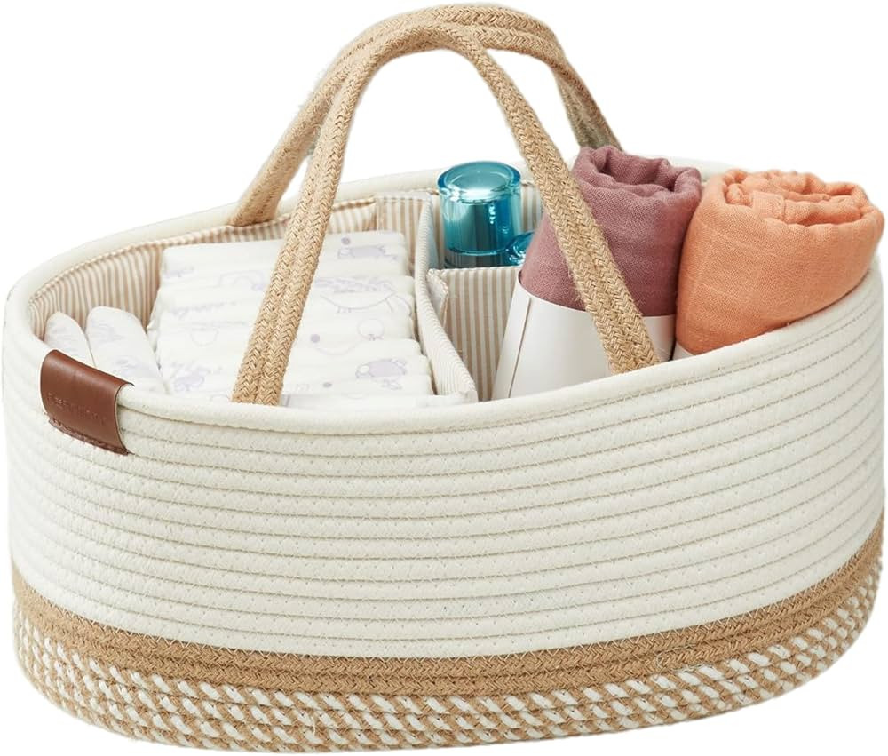 DECOMOMO Diaper Caddy Organizer | Baby Basket, Diaper Organizer for Changing Table, Newborn Baby ... | Amazon (US)