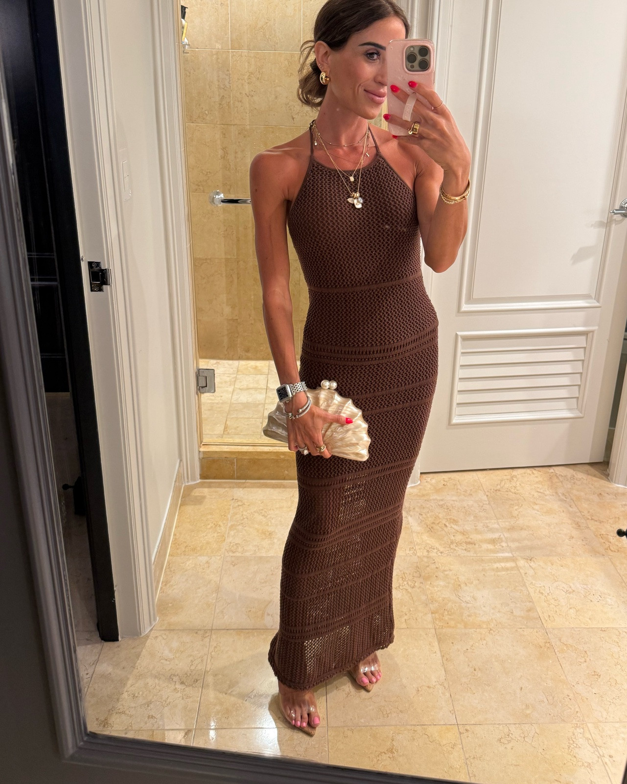 Brown crochet maxi dress on super sale! Wearing xxs petite love the back of that

#LTKPetite #LTKSeasonal #LTKSaleAlert