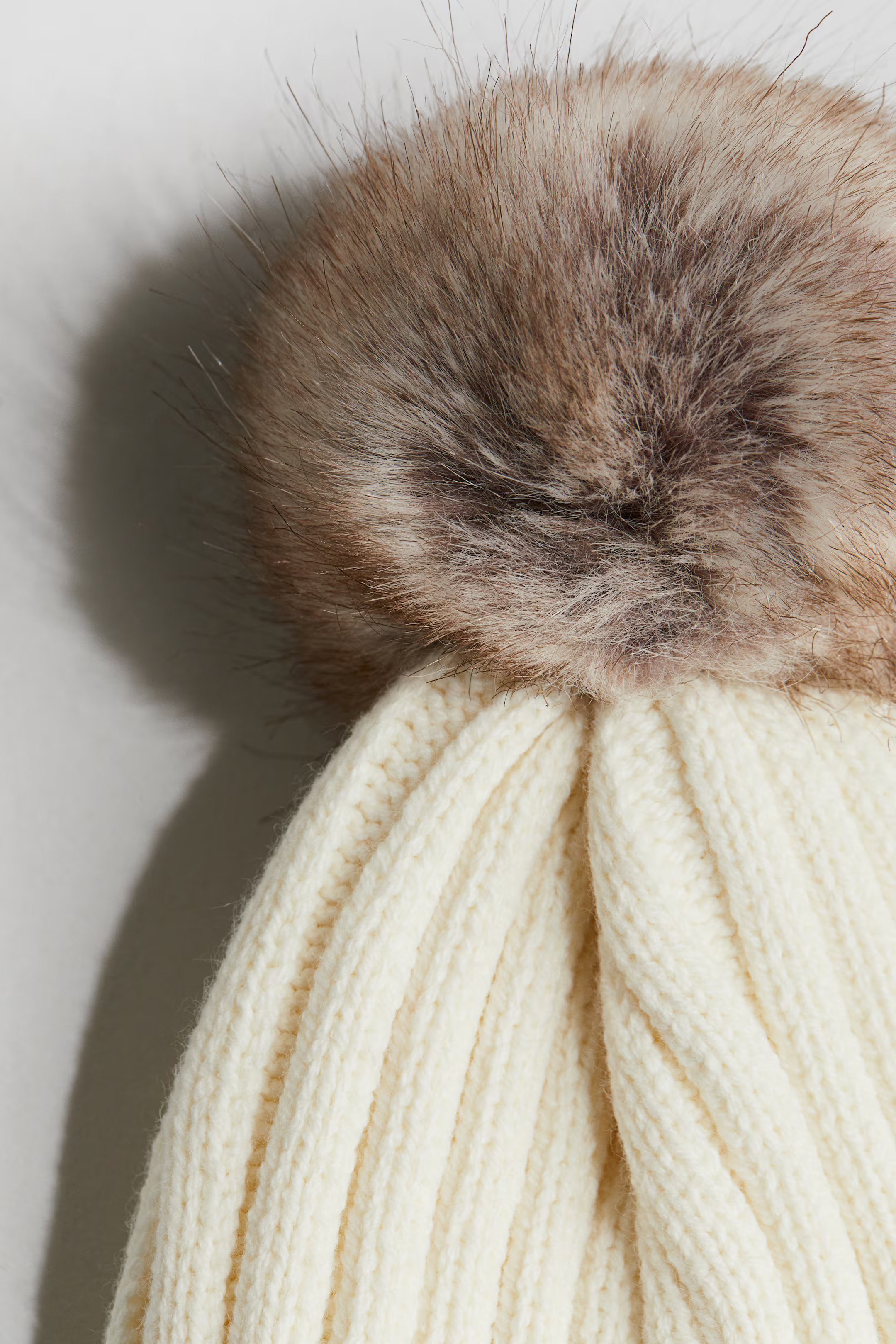 Rib-knit Pompom Hat - Cream - Kids | H&M US | H&M (US + CA)