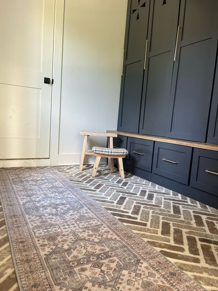 A form meets function mud room with lockers for storage and a washable rug to catch the dirt coming in. 

#LTKhome #LTKstyletip #LTKsalealert
