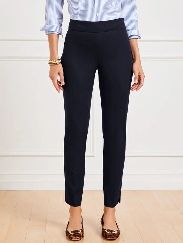 Talbots Chatham Cotton Bi-Stretch Slim Ankle Pants - Solid | Talbots