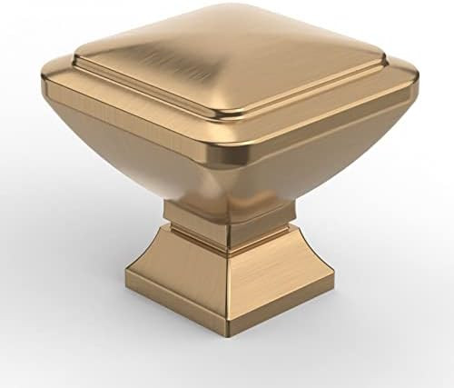10 Pack 1.2 Inch Champagne Bronze Square Cabinet Knobs - Kitchen Drawer Knobs | Amazon (US)