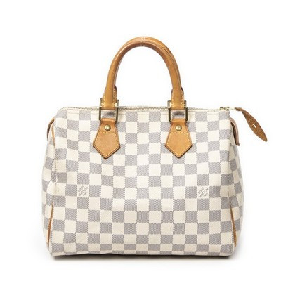 Louis Vuitton Damier Azur Speedy 30 Hand Bag White Women Japan Import 99 | eBay US