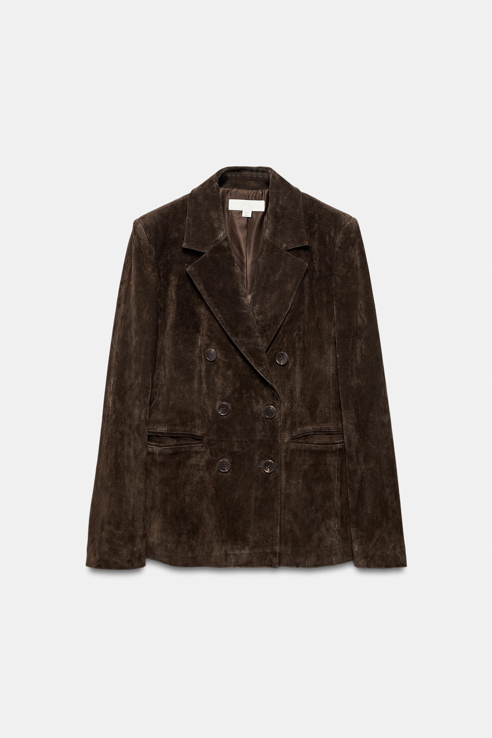 DOPPELREIHIGER BLAZER AUS 100 % WILDLEDER | Zara DE