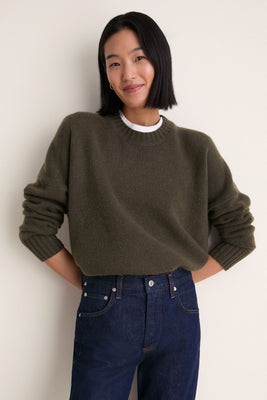 Olive Cashmere Henri Crewneck | Tuckernuck (US)