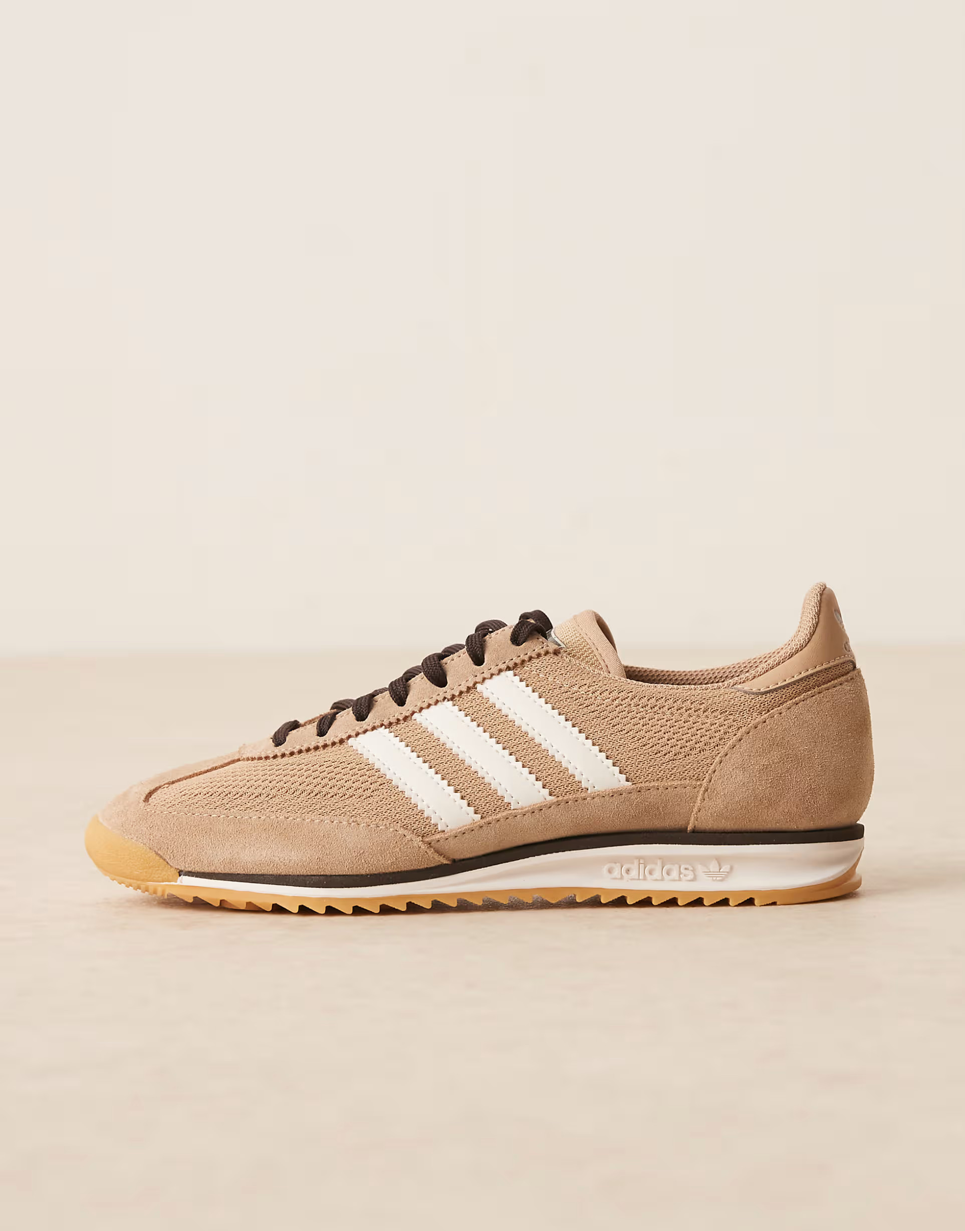 adidas Originals SL 72 OG sneakers with knit detailing in beige | ASOS (Global)