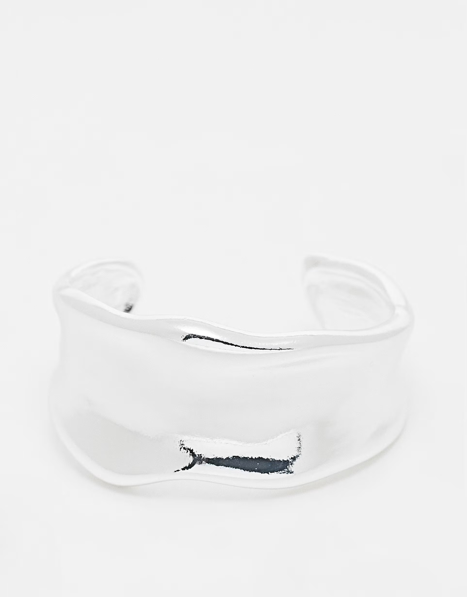 Orelia statement  molten metal cuff in sterling silver plated | ASOS (Global)