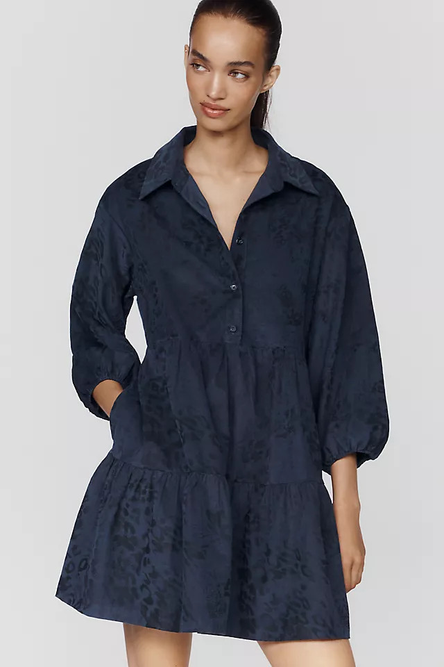 Bettina 100% Cotton Corduroy Mini Shirtdress | Anthropologie (US)