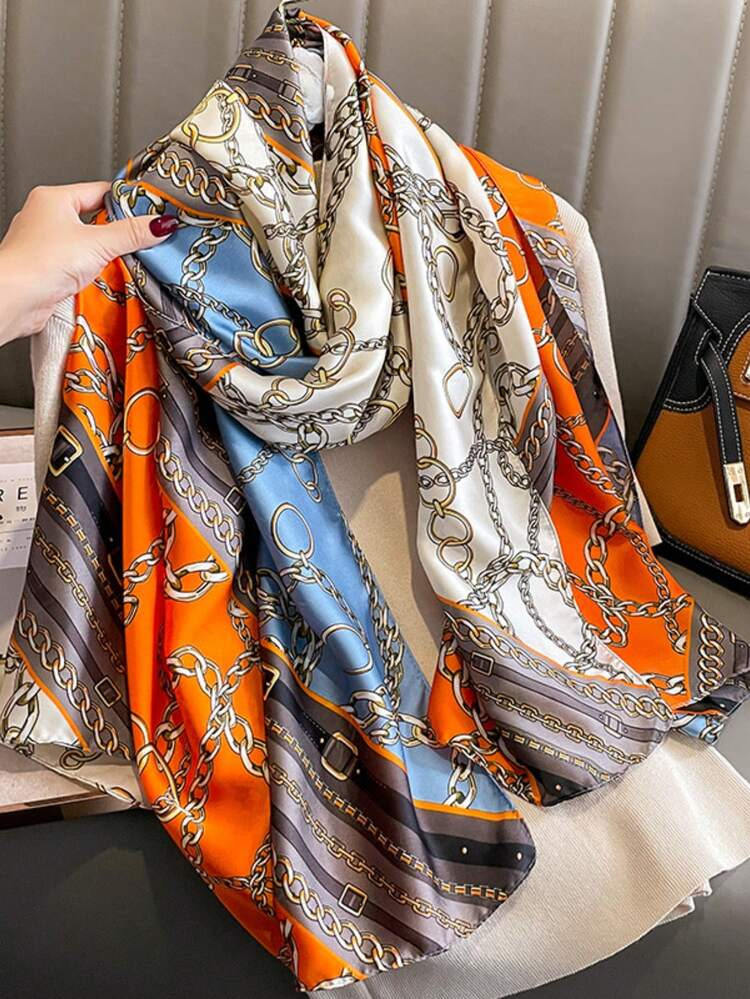 1pc 180*90cm Lightweight Scarf, Spring/Summer Sunscreen Shawl Outdoor Wrap | SHEIN