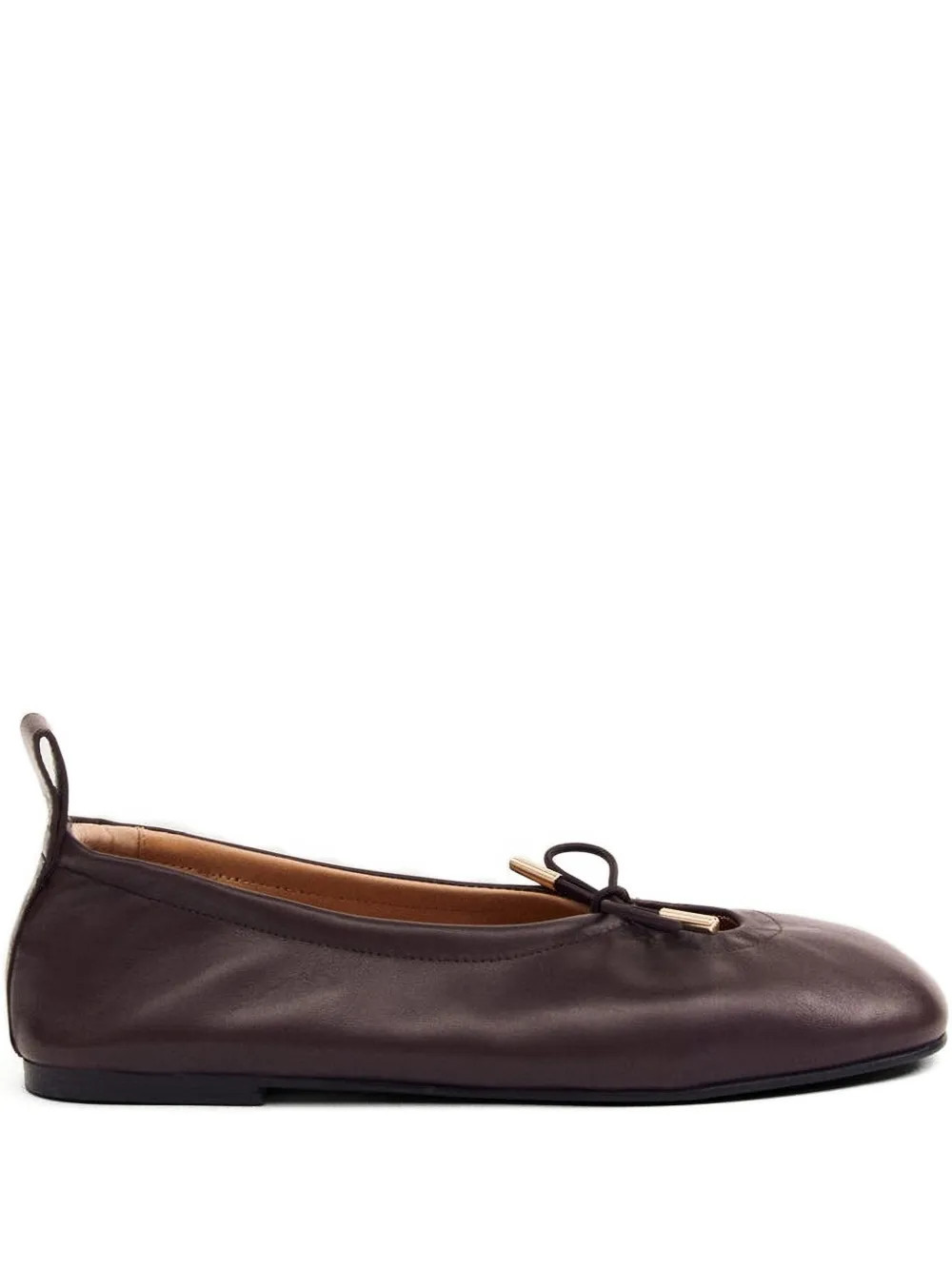 ALOHAS Rosalind leather bow ballet flats - Brown | Farfetch Global