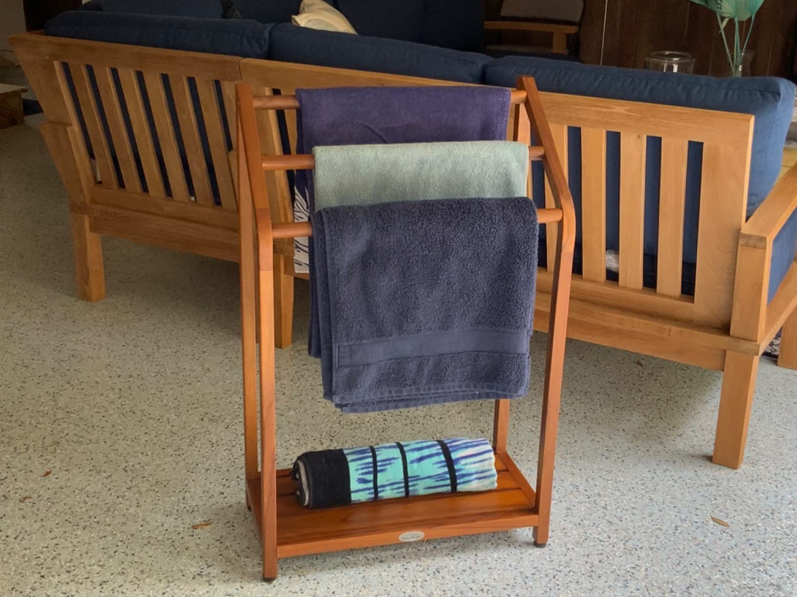 The Original Sula Versatile Teak Towel Rack | Amazon (US)