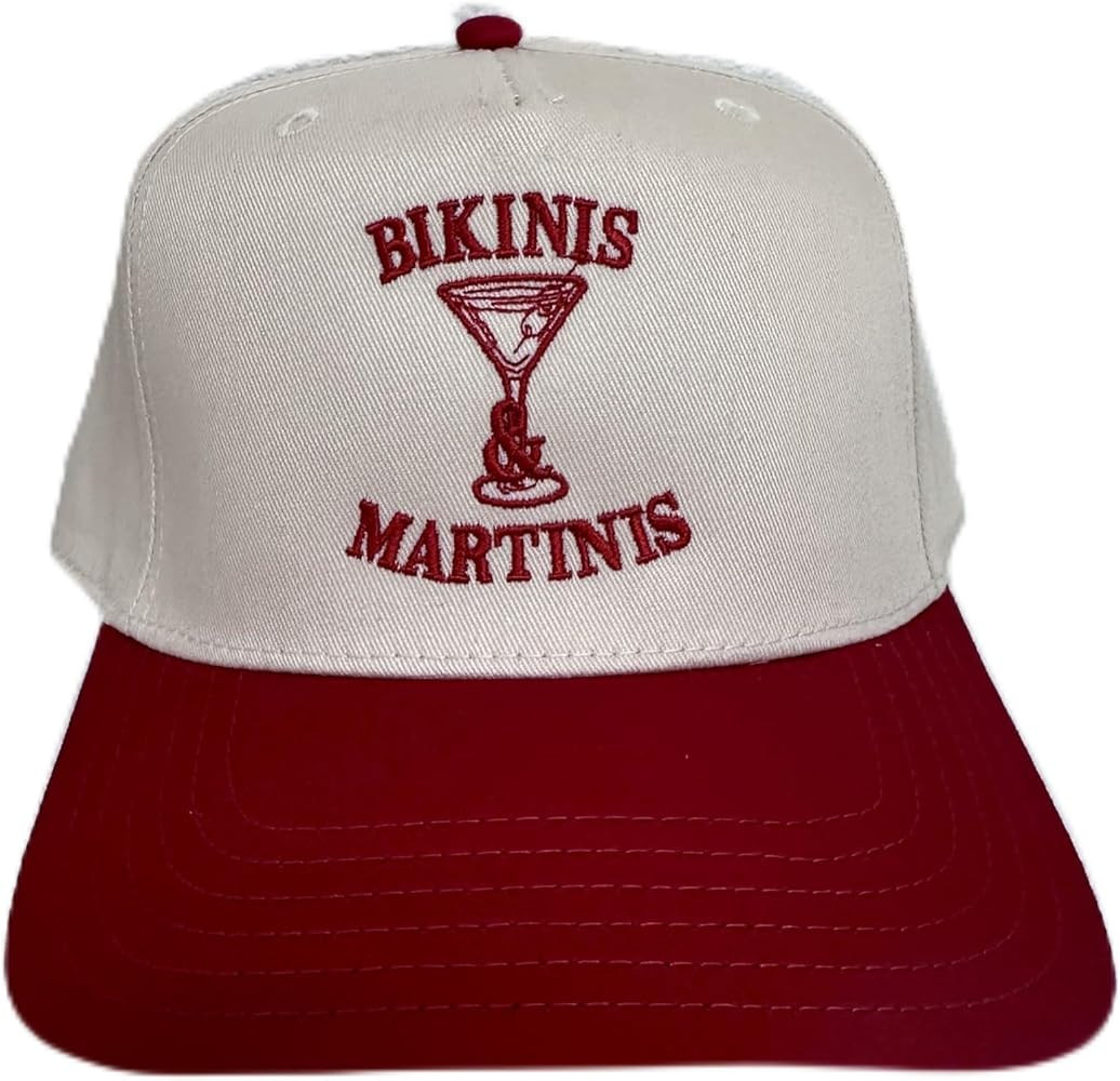 Bikinis & Martinis Vintage Trucker Hat Red, 5 1/8-8 | Amazon (US)