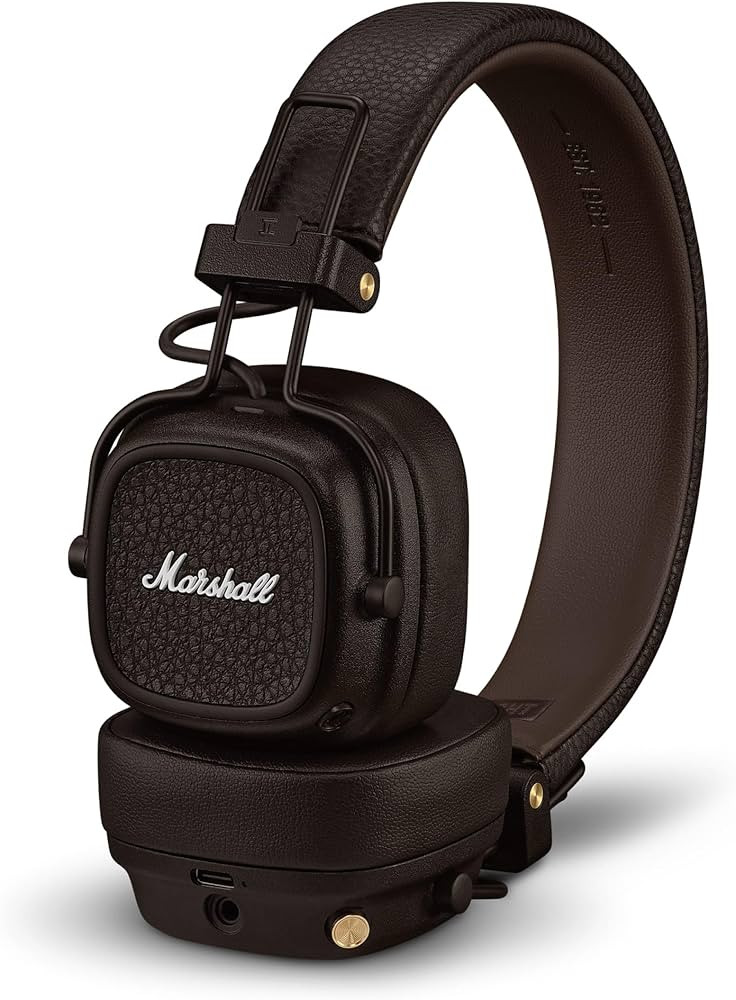 Marshall Major V On-Ear Wireless Bluetooth Headphones - Brown | Amazon (US)