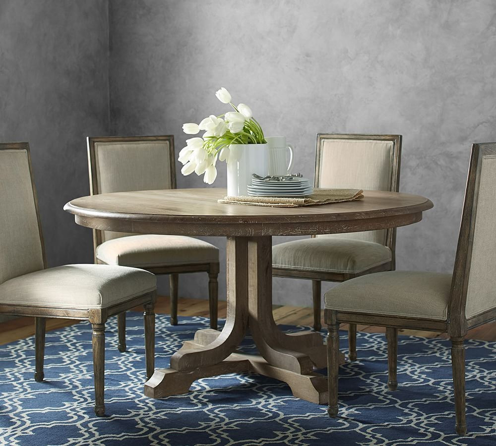 Linden Round Pedestal Dining Table | Pottery Barn (US)