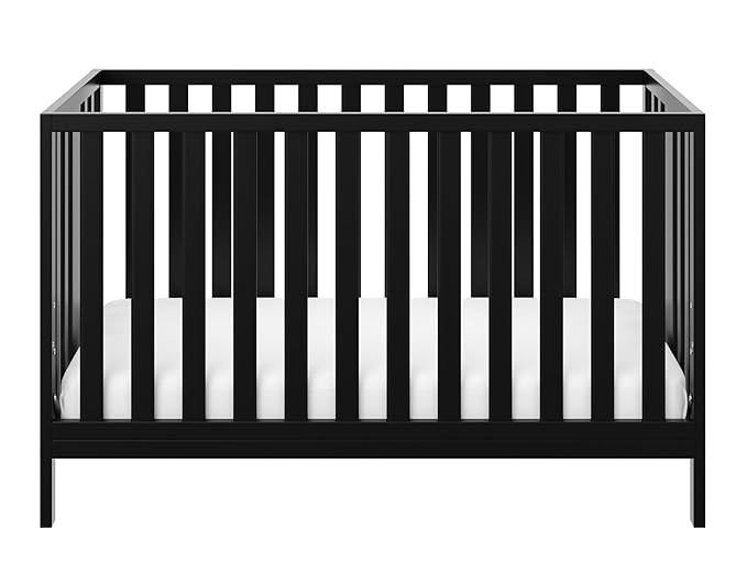 Storkcraft Pacific Convertible Crib, Black Easily Converts to Toddler Bed, Day Bed or Full Bed, 3... | Amazon (US)