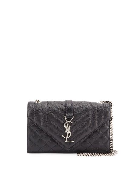 Small YSL Monogram Leather Satchel Bag | Neiman Marcus
