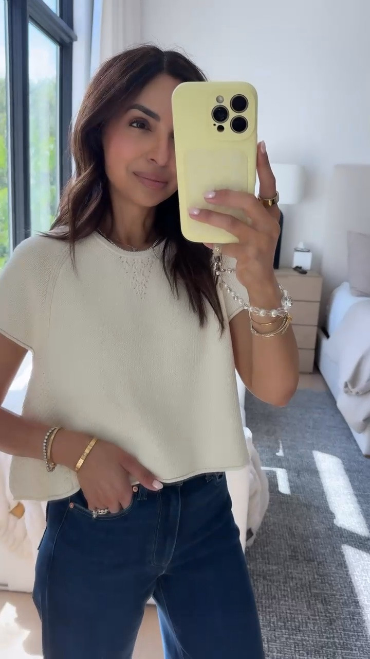 Anthropologie always has the best selection of premium denim! This fit and wash is great as we go into fall. How cute is the knit top as well?! Members get 30% off! I’m wearing size XXS in the top and size 24 in the jeans @Anthropologie

#LTKootd #LTKSaleAlert #LTKPetite