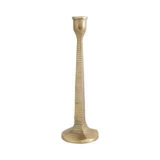 3R Studios Gold Metal Taper Holder with Ridged Pattern DF5810 - The Home Depot | The Home Depot