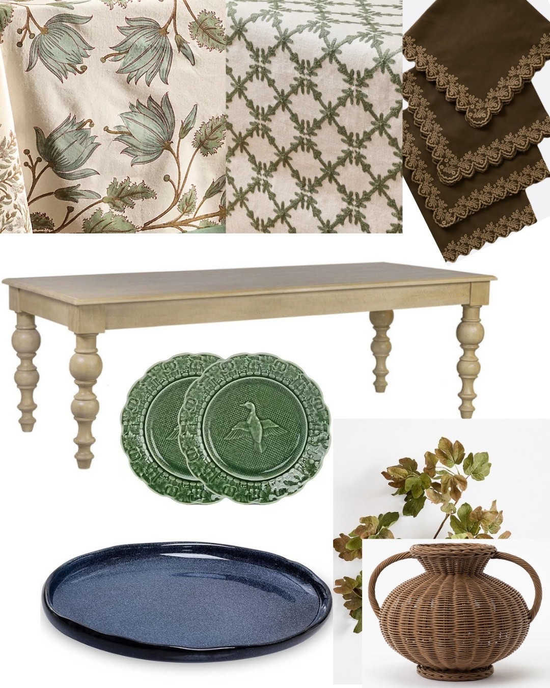 Thanksgiving table- blues and greens 

#LTKHome #LTKSeasonal
