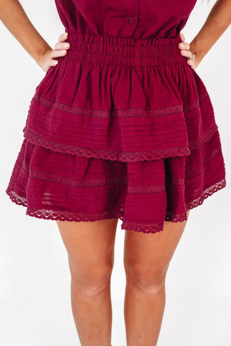 Something Sentimental Skirt - Maroon | The Impeccable Pig