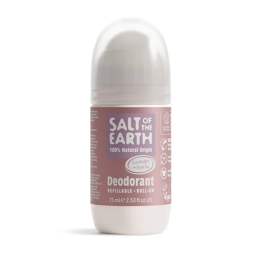 Salt of the Earth - Natural Refillable Roll On Deodorant - Lavender & Vanilla - Vegan Formula wit... | Amazon (UK)