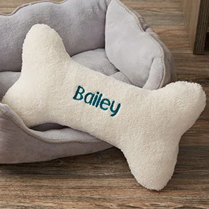 Personalized Dog Bone Pet Pillow - Large | Personalization Mall
