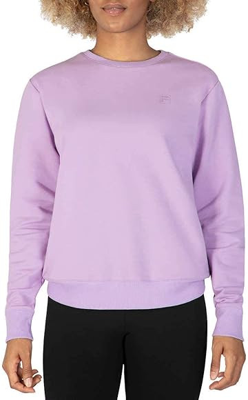 Fila Womens French Terry Long Sleeve Crewneck Sweatshirt | Amazon (US)