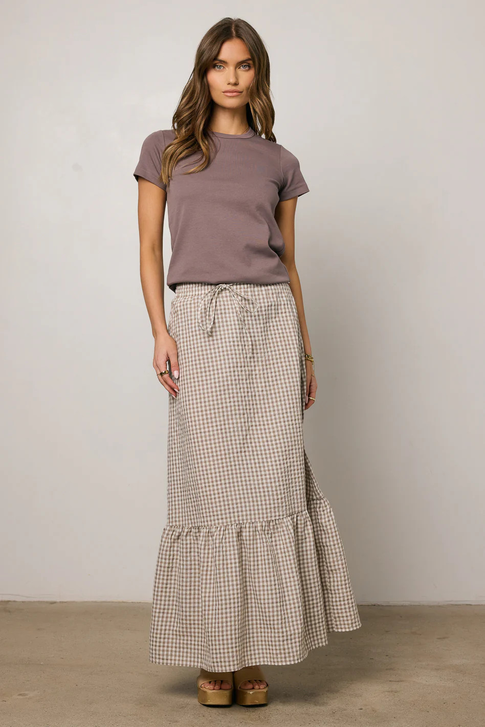 Willie Gingham Maxi Skirt | Böhme US