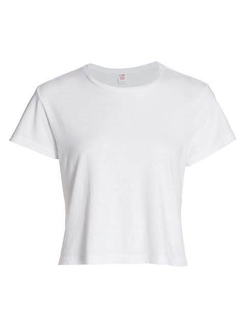 Re/done Boxy Cropped T-Shirt | Saks Fifth Avenue