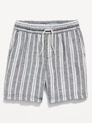 Striped Linen-Blend Drawstring Pull-On Shorts for Toddler Boys | Old Navy (US)
