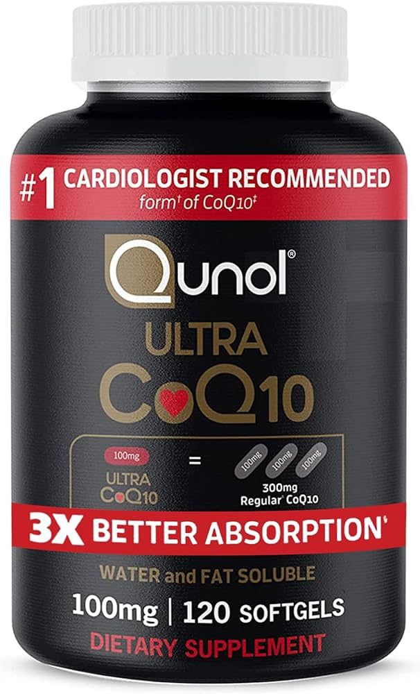 CoQ10 100mg Softgels - Qunol Ultra 3x Better Absorption Coenzyme Q10 Supplements - Antioxidant Su... | Amazon (US)