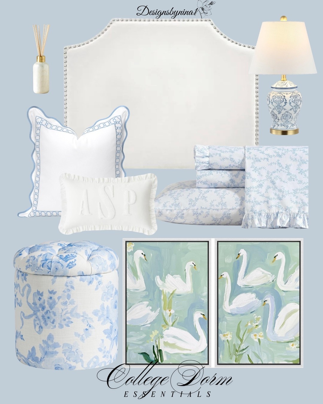 Blue & White College Dorm Inspiration!🩵🤍

College Dorm Essentials | College Dorm Decor | Back to College | Headboard | Bedding | Girls College Dorm Decor #dorm #collegedorm

#LTKmomlife #LTKHome #LTKKids