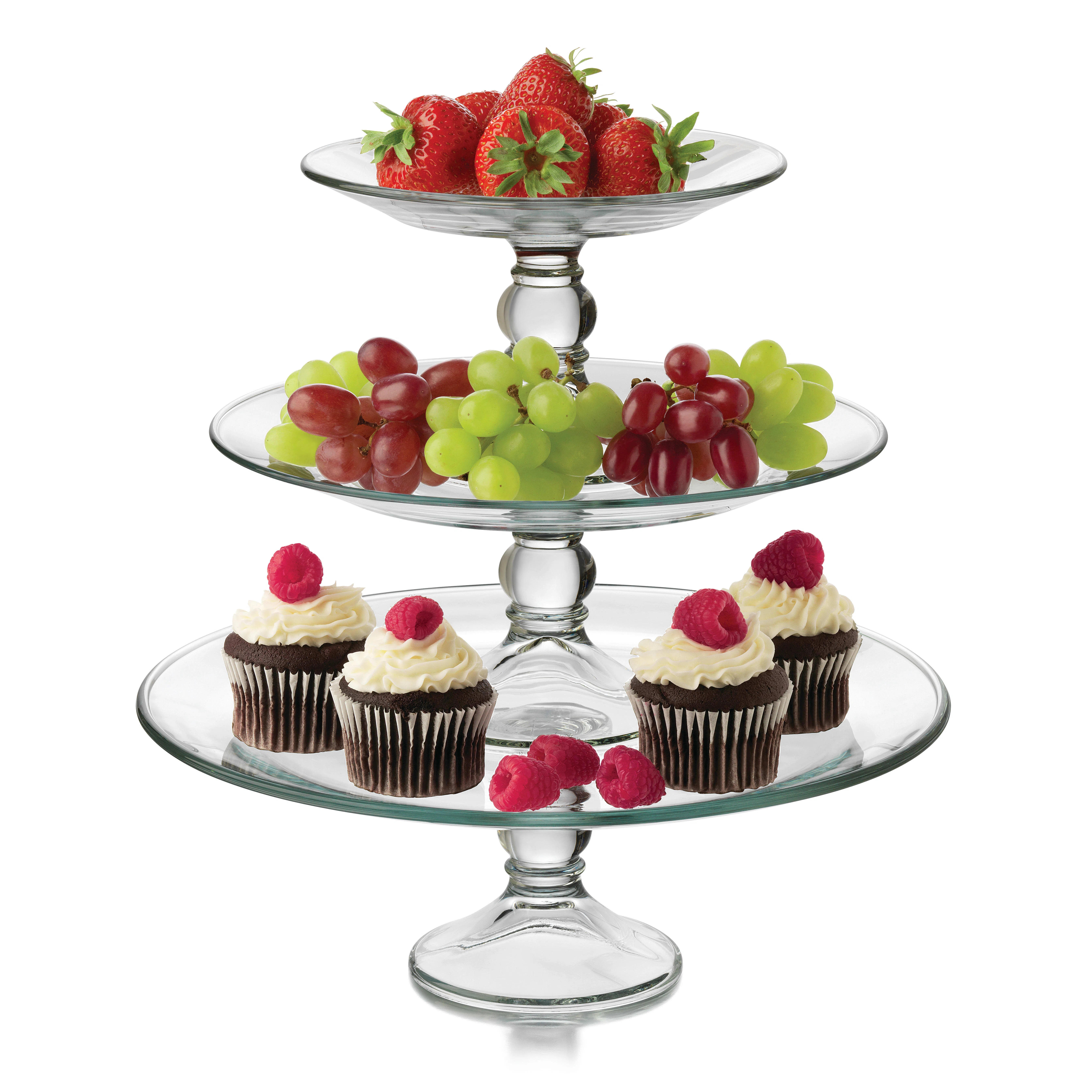 Libbey Libbey Selene 3-Tier Glass Footed Server Set | Wayfair | Wayfair North America
